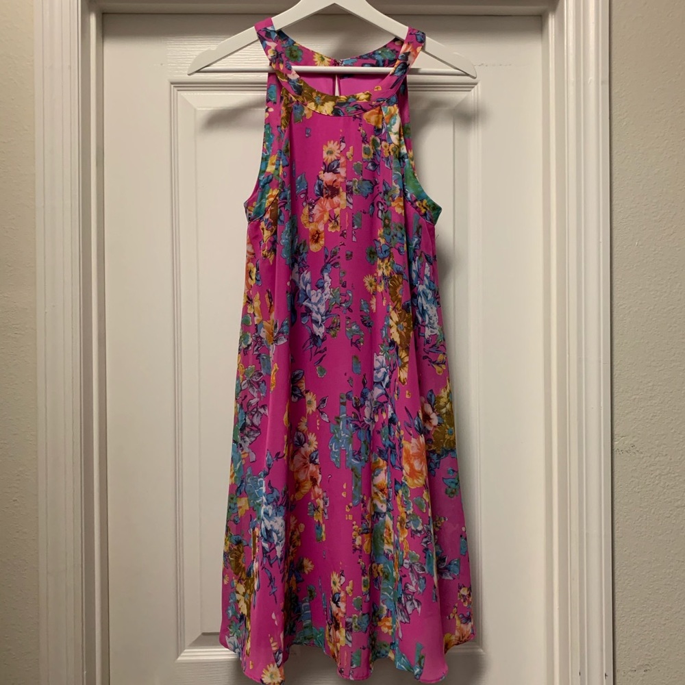 Betsy Johnson Pink Floral Dress Small